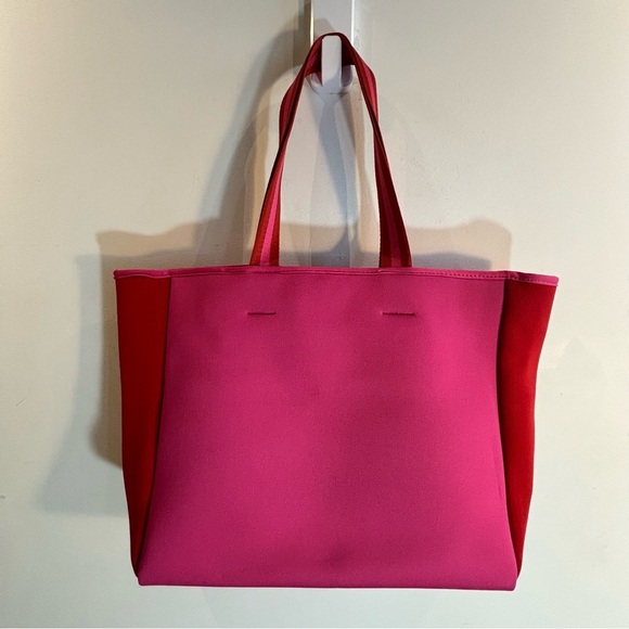 SUMMERSALT Beach Tote Neoprene Type Fabric Canvass Handle Strap Roomy Bright - Picture 6 of 9